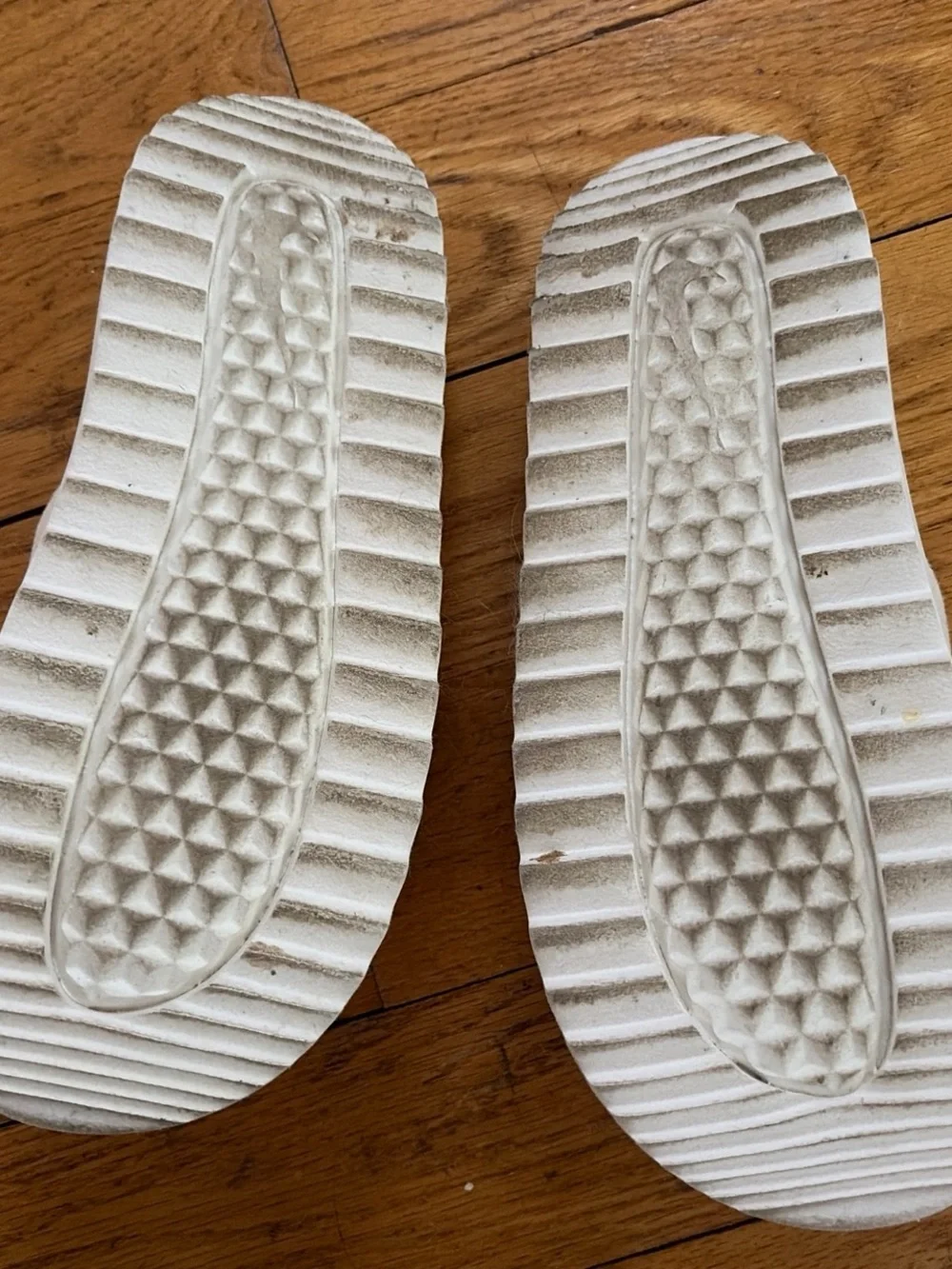 Nike Cream Quilted Slide Sandals with Gold Logo
